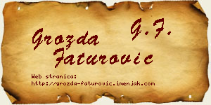 Grozda Faturović vizit kartica